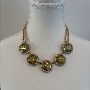 Banana Republic Gold Necklace with Yellow Gems